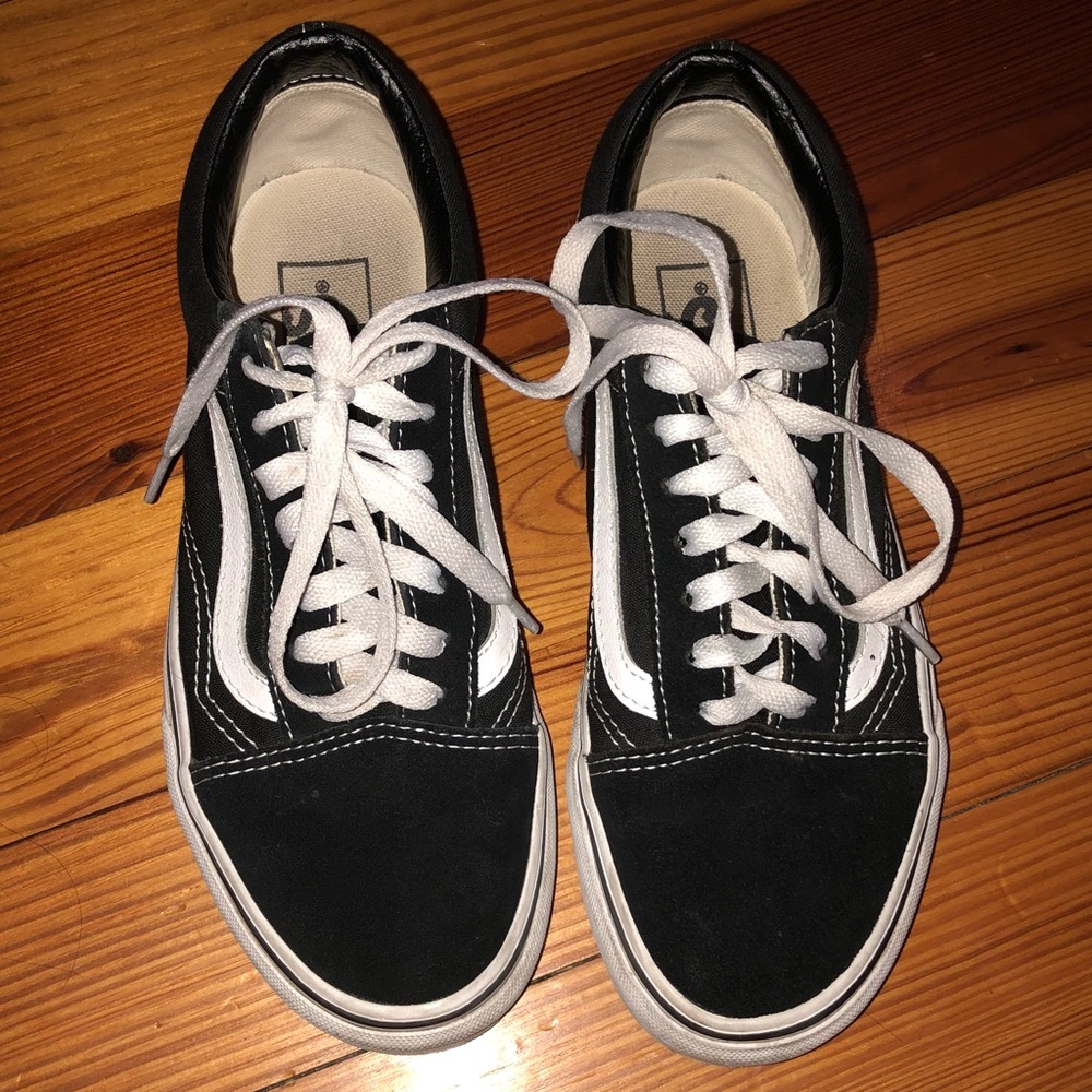 Black low top Vans